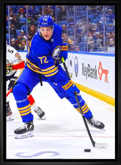 Tage Thompson 20" x 29" Framed Canvas Buffalo Sabres 22.5" x 31.5"